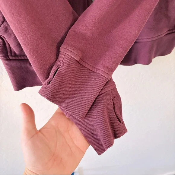 lululemon athletica Maroon Purple Full‎ Zip Scuba Hoodie Jacket 12 - Picture 4 of 9